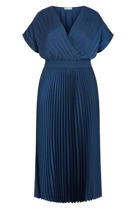 City Chic City Chic Elia Faux Wrap Pleated Dress