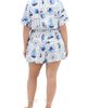 City Chic City Chic Elise Amalfi Print Belted Button Front Romper - 2