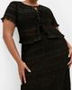 City Chic City Chic Emelia Shirred Tie Front Top - 1