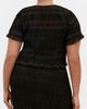 City Chic City Chic Emelia Shirred Tie Front Top - 2