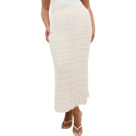 City Chic City Chic Emelia Smocked Midi Skirt