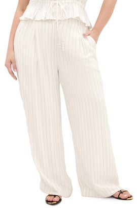 City Chic City Chic Eva Stripe Wide Leg Pants