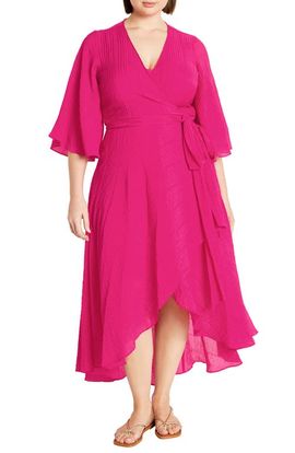 City Chic City Chic Fiona High/Low Wrap Maxi Dress
