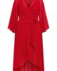 City Chic City Chic Fleetwood Long Sleeve Chiffon Wrap Dress - 3