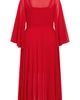 City Chic City Chic Fleetwood Long Sleeve Chiffon Wrap Dress - 4