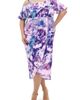 City Chic City Chic Floral Drape Cold Shoulder Midi Dress - 1