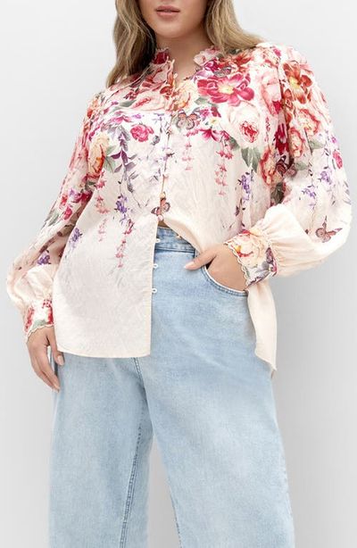 City Chic City Chic Gianna Floral Print Woven Shirt