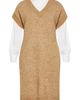 City Chic City Chic Gloria Layered Long Sleeve Knit Dress - 3