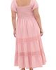 City Chic City Chic Haven Lace Trim Puff Sleeve Midi Dress - 2