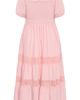 City Chic City Chic Haven Lace Trim Puff Sleeve Midi Dress - 4