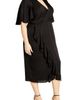 City Chic City Chic Holland Sateen Faux Wrap Midi Dress - 3