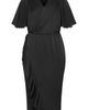 City Chic City Chic Holland Sateen Faux Wrap Midi Dress - 4