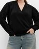 City Chic City Chic Ivana Faux Wrap V-Neck Sweater - 1