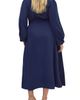 City Chic City Chic Ivanna Tie Neck Long Sleeve Maxi Dress - 2