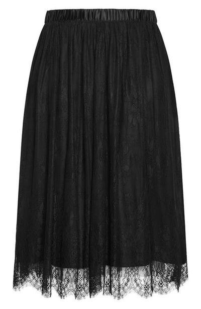 City Chic City Chic Ivy Lace Mesh Maxi Skirt