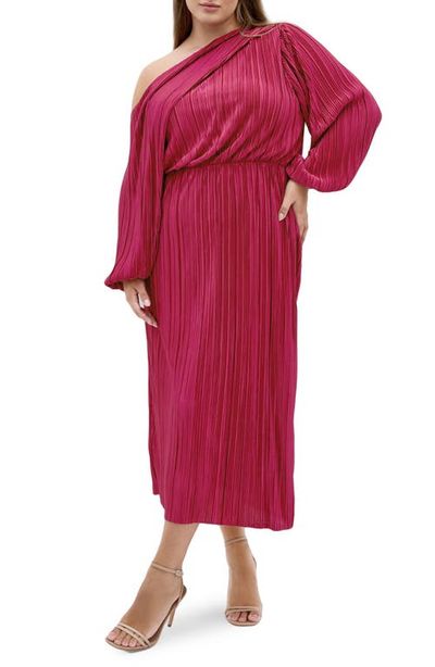 City Chic City Chic Jay Long Sleeve Midi Dress