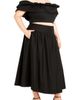 City Chic City Chic Kaia Off the Shoulder Crop Top & Maxi Skirt - 3