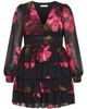 City Chic City Chic Kailey Long Sleeve Floral Print Minidress - 3