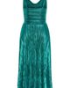 City Chic City Chic Kamila Plissé Metallic Sleeveless Maxi Dress - 4
