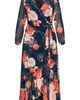 City Chic City Chic Kataleya Long Sleeve Chiffon Maxi Wrap Dress - 3