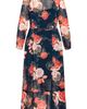 City Chic City Chic Kataleya Long Sleeve Chiffon Maxi Wrap Dress - 4