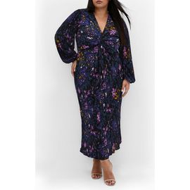 City Chic City Chic Kaya Floral Long Sleeve Maxi Dress