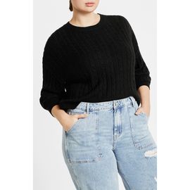 City Chic City Chic Kenia Cable Stitch Sweater