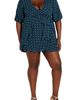 City Chic City Chic Lavender Puff Sleeve Faux Wrap Dress - 1