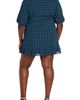 City Chic City Chic Lavender Puff Sleeve Faux Wrap Dress - 2