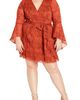 City Chic City Chic Lexi Long Sleeve Faux Wrap Minidress - 1
