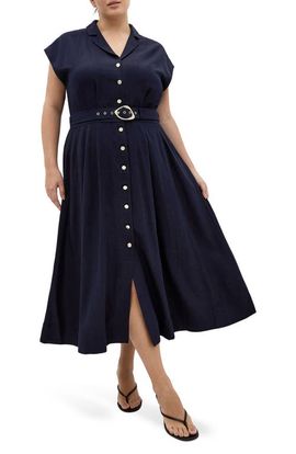 City Chic City Chic Liliyana Cap Sleeve Belted Dress
