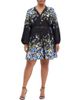City Chic City Chic Lilliana Floral Long Sleeve Shirtdress - 1