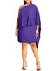 City Chic City Chic Lily One-Shoulder Cape Dress - 1