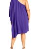 City Chic City Chic Lily One-Shoulder Cape Dress - 2