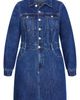 City Chic City Chic Liora Long Sleeve Denim Shirtdress - 3