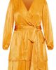 City Chic City Chic Long Sleeve Faux Wrap Dress - 3