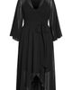 City Chic City Chic Long Sleeve Sheer Chiffon Maxi Wrap Dress - 3
