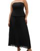 City Chic City Chic Loretta Strapless Pleated Maxi Dress - 1