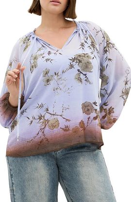 City Chic City Chic Love Border Print Top