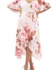 City Chic City Chic Lovers' Lane Floral Print Wrap Dress - 1