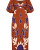 City Chic City Chic Luna Print Puff Sleeve Maxi Dress - 3