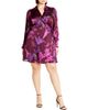 City Chic City Chic Maelynn Print Long Sleeve Wrap Dress - 1