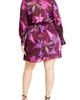 City Chic City Chic Maelynn Print Long Sleeve Wrap Dress - 2