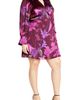City Chic City Chic Maelynn Print Long Sleeve Wrap Dress - 3