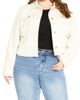 City Chic City Chic Mariah Fray Hem Tweed Jacket - 1