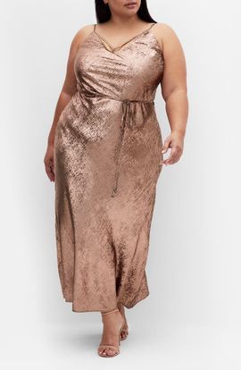 City Chic City Chic Mariam Metallic Midi Dress