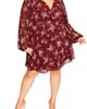 City Chic City Chic Mariella Long Sleeve Faux Wrap Dress - 1