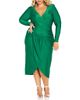 City Chic City Chic Marissa Ruched Long Sleeve Midi Dress - 1