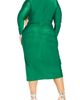 City Chic City Chic Marissa Ruched Long Sleeve Midi Dress - 2