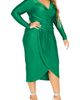 City Chic City Chic Marissa Ruched Long Sleeve Midi Dress - 3